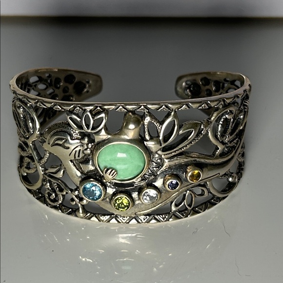 Carolyn Pollack Jewelry - NWOT Carolyn Pollack Sterling Silver Multi Gemstone Playful Otter Cuff Bracelet